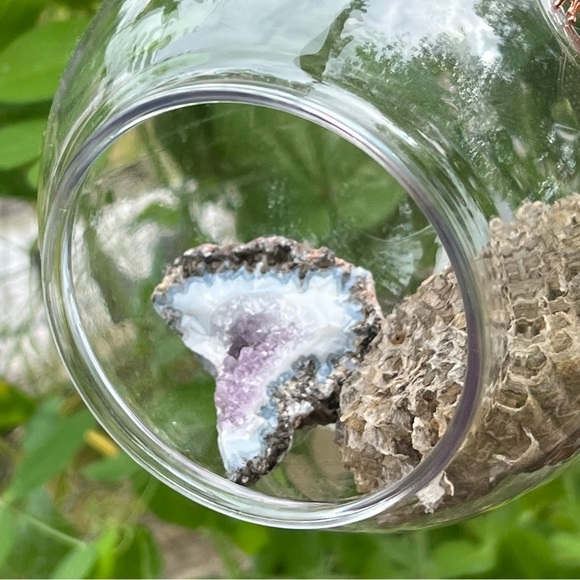 Amethyst wasps next mixed media hanging art - Picture 4 of 7